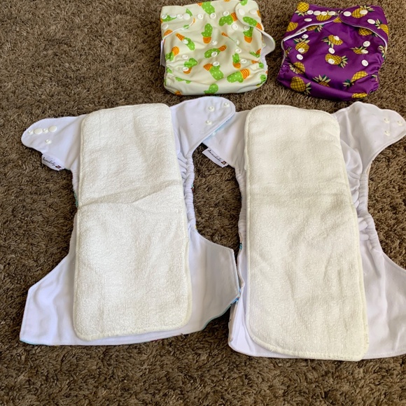 Annababy Cloth Diaper Lot Pocket w/ Inserts Cactus Pineapple Donut Dragonfly - Picture 8 of 10